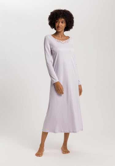 Kalea Floral Tulle Cotton Nightgown | Pink Lavender 74787-2463